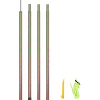 Mât de fixation de parasol pour voile d'ombrage 250 cm Acier galvanisé -23472