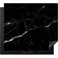 PROTEZIONE PER PIANO COTTURA A INDUZIONE Aspetto marmo - Nero - Lusso 59x51