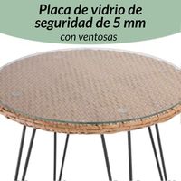 2 piece rattan balcony set with cushions indooroutdoor