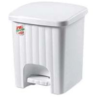 PATTUMIERA A PEDALE MINI QUADRA LT.4,5- - cm.20,5x20,5x23,5h. colore bianco - 2 pezzi STEFANPLAST