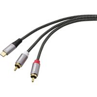 SpeaKa Professional USB-Kabel 2.00 m Schwarz/Grau SP-14353908