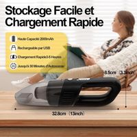 Aspirateurs À Main Sans Fil 6000Pa Aspiration Puissante Mini Aspirateur