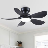 Kviflon ventilateur de plafond LED noir 91 cm, 6 vitesses, 3 CCT
