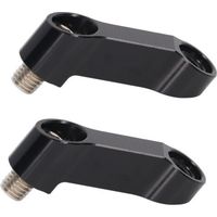 Paire d'adaptateurs de rehausse de rétroviseur de 10 mm (0,39 po) pour moto NMAX 155/125 (2015-2022), noir