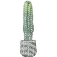 Cactus Artificial 66 cm, Planta Artificial Decorativa con Maceta para Decoración del Interior Verde