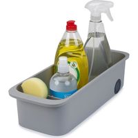 CupboardStore™ Joseph Joseph Aufbewahrungskorb de, leichter Zugang, weiche Rollen, Fächer für Flaschen und Schwämme, grau, ideal für Schränke.