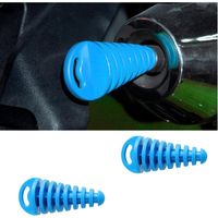 CSPARKV 2 Stück Auspuff-Waschstopfen, Auspuff-Waschstopfen, Auspuff-Endrohrstopfen, Ablassstopfen, Universalgummi (blau)