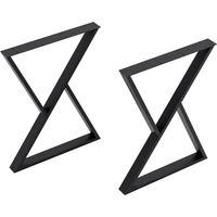 Set de 2 patas de mesa Karvia forma triangular acero 72x55cm -