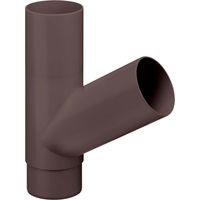 INEFA Abzweiger Fallrohr 60 Grad, PVC Zubehör Fallrohr Kunststoff, einfache Steckmontage, Made in Germany - DN100/100 Dunkelbraun