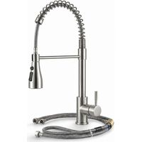 Grifo De Cocina Extraíble 360 Grados Con Ducha Extensible Acero Inoxidable