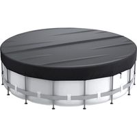 Abri de piscine, piscine hors-sol en bois, abri de piscine rond 420d pour cuve, piscine spa et piscine hors-sol, abri anti-poussière pour piscine à bulles avec cordon de serrage et piquets de sol