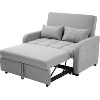 Canapé Multifunctional Folding Sofa Bed Adjustable Backrest Foam Antique Gray 127x75x94 cm ZIPSOFA