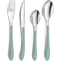 Set di Posate Amefa Bistro Verde Metallo 24 Pezzi