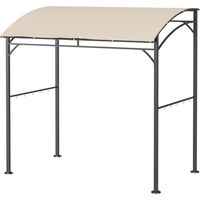 Abri barbecue métal 215x150x220 cm avec crochets beige