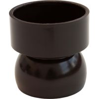 INEFA Bogenstück für Rohrbogen, PVC DN50 / 50mm Rohrverbinder, Dachrinnenzubehör, einfache Steckmontage, Made in Germany - DN50 / 50mm Dunkelbraun