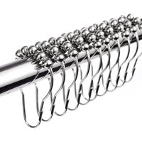 Anneaux De Rideau De Douche - Acier Inoxydable - Système À Billes Pour Glissement Fluide - 12 Pièces - 69 X 39 Mm