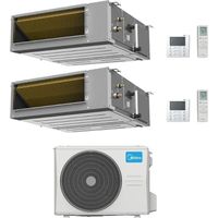 Midea Climatizzatore Canalizzato Dual Split serie A7 MTJ 9+12 con M5OE-42HFN8-Q Inverter R 32 Wi-Fi Classe A++