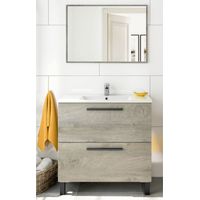 Badezimmerschrank Kit Athena 2 Schubladen Cm.80 Eiche