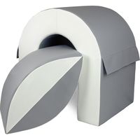 Schaumstoffbrücke - 65 cm hoch - creme, grau