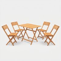 Juego de mesa plegable para jardín Derok 80 con 4 sillas