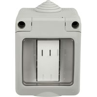Contenitore Stagno Con Interruttore Unipolare per Esterno 1 Modulo Sportellino