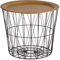 Beistelltisch LUVO Korb Goldplatte, Ø 52 cm