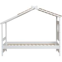 Lit cabane bois blanc 174x209x101cm