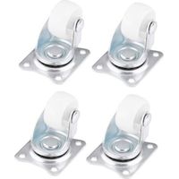 4pcs Roulettes Pivotantes Universelles, Roues Pivotantes 25 mm, Roulette Lourde Roues Silencieuses pour Chaises, Petits chariots, Valises