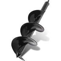 Mèche Jardin Tarière pour Perceuse Jardin 90 mm - Foret Perceuse embout 8 mm - Longueur Mèche 25 cm - Foret en Acier pour Creuser Rapidement des Trous et Planter vos Fleurs Arbre Arbuste, Piquets,
