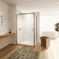 Box doccia 90x105 cm scorrevole vetro temperato 6mm trasparente h190 Lipari