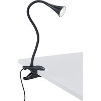 Lampe de Bureau Led Viper Noire à Clip H35 cm Trio Lighting