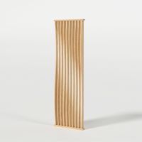 Cloison amovible ondulée en chêne – Hauteur 254 cm – Largeur 80 cm – Profondeur 9 cm – 12 lames en bois massif – Installation simplifiée