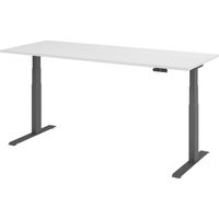 bümö Schreibtisch elektrisch XDKB Rechteck: 200 x 80 cm Weiß
