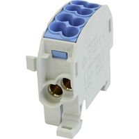 HoraeTec 080110-1-3 Hauptleitungsabzweigklemme PA, Messing Lichtgrau (RAL 7035), Licht-Blau (RAL 50