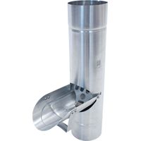 ZAMBELLI Clapet de tuyau d'eau de pluie avec tamis, protection contre les feuilles par tamis, montage simple, Zinc-titane - 120mm, argent