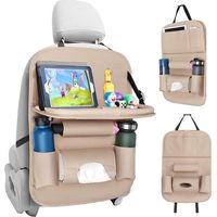 Auto Rückenlehnenschutz (1 Stück) Wasserdicht Autositz Organizer mit vielen Sack, Tablet/Telefon Aufbewahrung, Multifunktionale Auto Aufbewahrungstasche für Auto Ordentlich