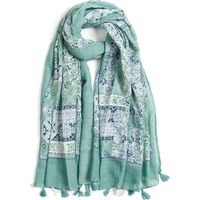 Écharpe pour femme, légère et douce, à imprimé floral et léopard, idéale pour l'automne et l'hiver. Châle/écharpe à franges.