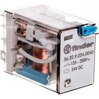 RELAIS FINDER 24Vdc 2Vts Taster Test 12A/250Vac 56329024.0040