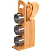 Kesper 7-teiliges Set aus natürlichen Bambuswerkzeugen