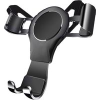 Car Mobile Phone Holder for Audi A1 8X 2010-2018, Car Phone Holder Gravity Auto Hatchback Lock Stable Without Jitter Hatchback Ventilation Slots Aluminium Alloy Black