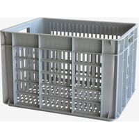 Caisse ajourée 500 x 400 x 330 mm 48 L - gris - Gilac