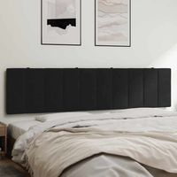 Kopfteil-Kissen "Hanko" Schwarz 200 cm Samt