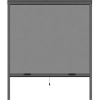 Moustiquaire de fenêtre 125 x 145 cm en aluminium gris anthracite – Recoupable en largeur et hauteur – Toile en fibre de verre imputrécible – Moustikit
