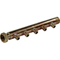 Collecteur 3/4" (20/27) Mâle + écrou tournant - 5 départs pour tube PER Ø16 - entraxe 40mm