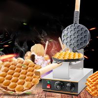 2 Gaufrier Revêtement AntiadhéRent Machine à Gaufre aux Oeufs Circulaire Rotation 180CMº Régulateur de Température Nettoyage Facile 1400 W