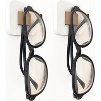 Boîte murale en bois pour 2 paires de lunettes de soleil, rangement élégant, décoration intérieure, étagère à montures