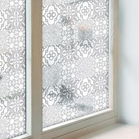Pellicola Opaca per Finestre 200x116 cm Vetro Smerigliato Decorativa Autoadesiva Protezione per Cucina Bagno Uffici Camera da Letto Motivi classici