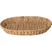 Cestino ovale intrecciato 32x40x6cm Beige naturale