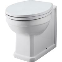 Bathroom Back To Wall Toilet BTW WC Pan Quick Release Soft Close Seat Ceramic