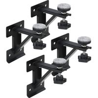 4Pcs Supports D'évier Encastrés, Kits de Réparation D'évier Encastrables Réglables Support En Acier Inoxydable Système D'installation et de Réparation D'évier de Cuisine